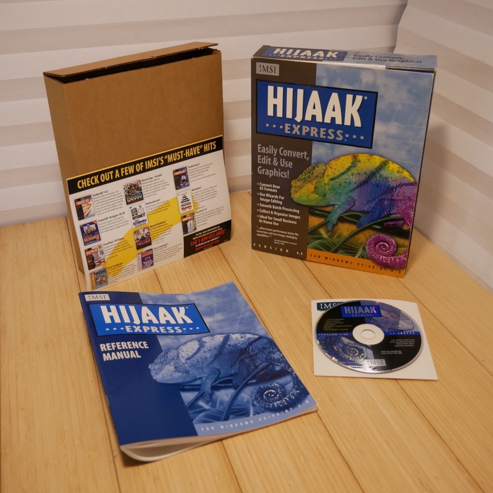 Quarterdeck Hijaak‎ Express Graphics Conversion - Windows 95, 98, NT 4.0 CD-ROM